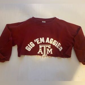 Victoria Secret Texas A&M Crop Long Sleeve